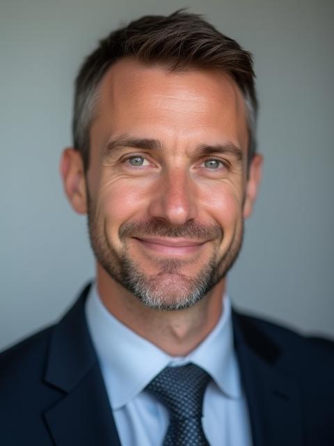 Professional corporate headshot of a man